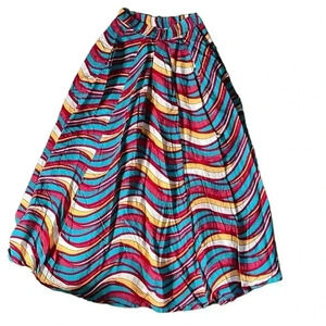 Francis + Benedict Art Deco Pop Art Abstract Print Maxi Skirt Size S